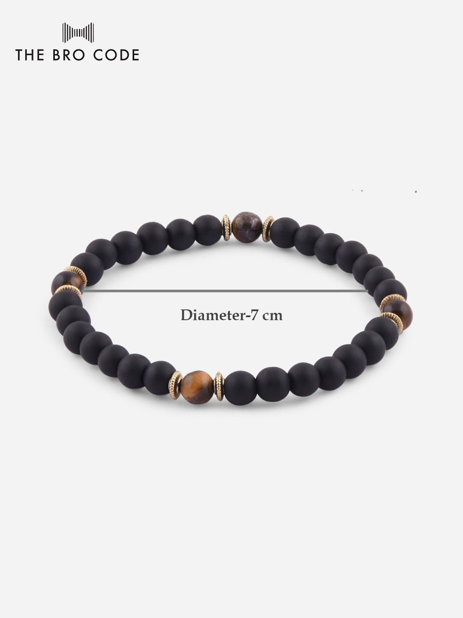 The Bro Code Multipack Elasticated Semi Precious Beaded Bracelet For Men - Set of 2