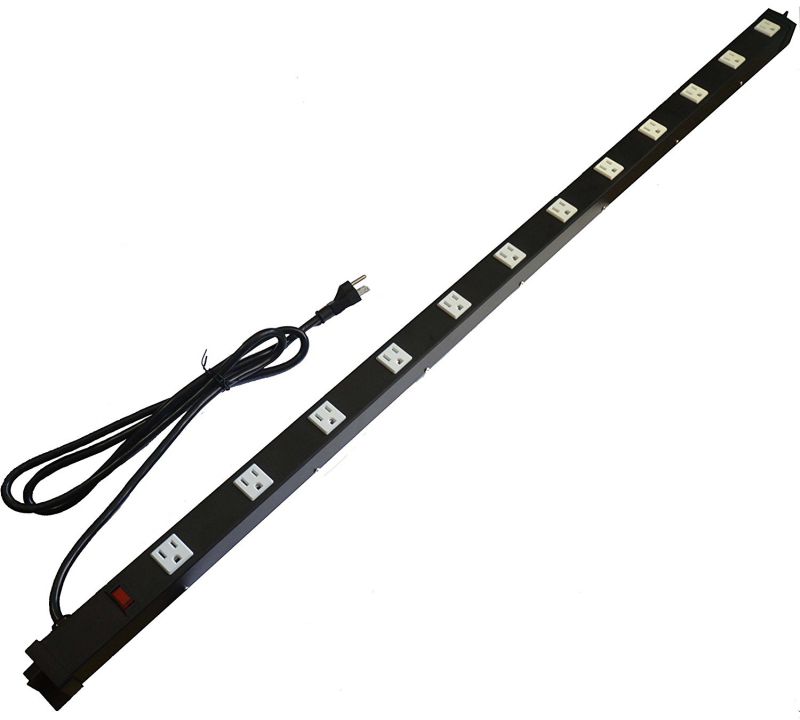 Metal Surge Protector Power Strip 4 Feet 12 Outlet