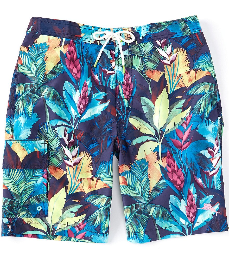 Tommy Bahama Baja Fuego Palms 9#double; Inseam Board Trunks