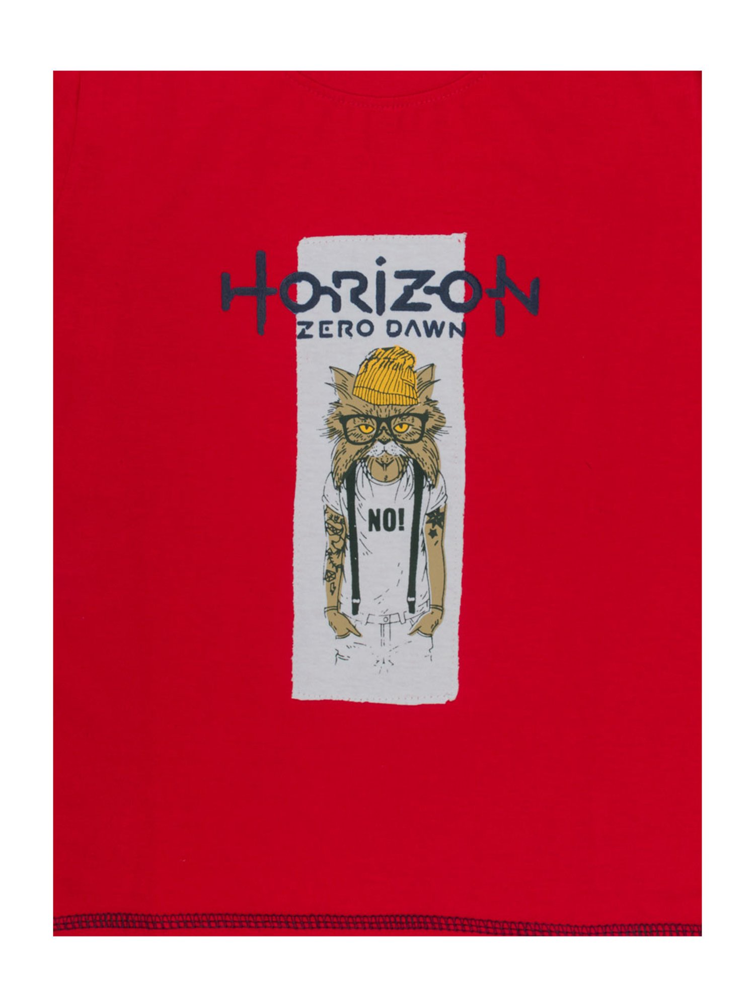 Todd N Teen Kids Yellow & Red Printed T-Shirts with Bottom (Pack Of 2)