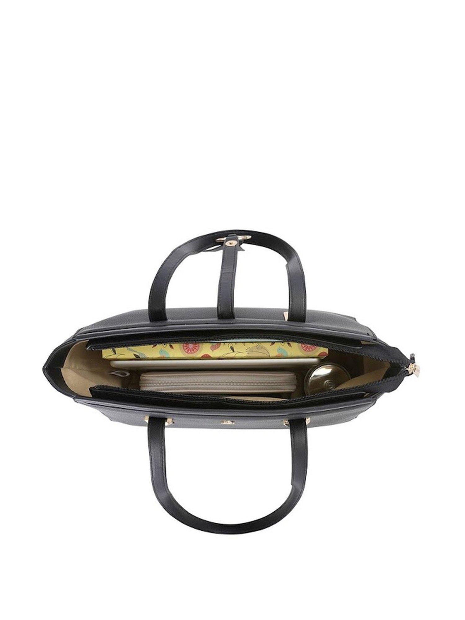 Sugarush Carly Black PU Solid Shoulder Handbag