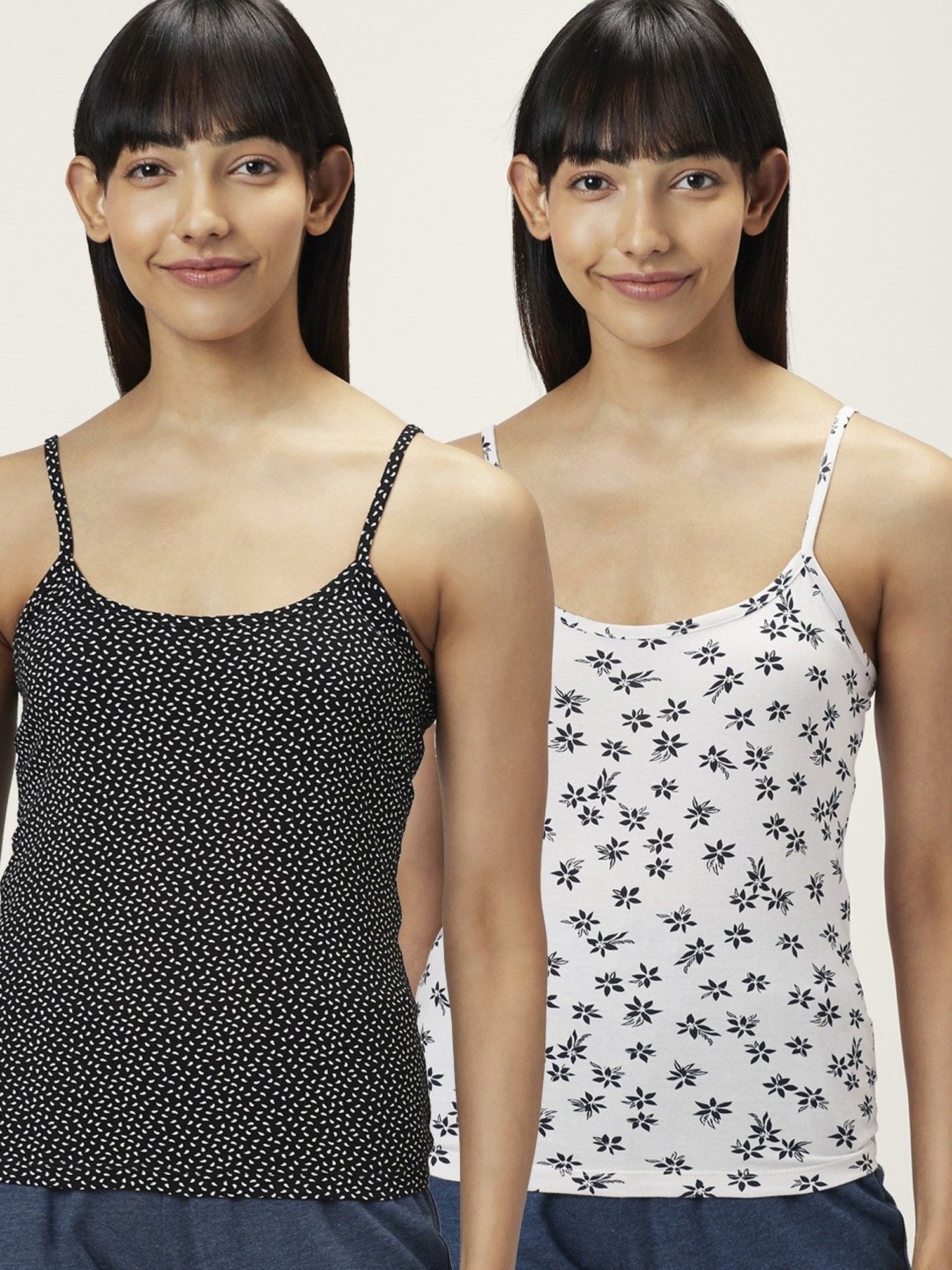 Superstar by Westside White Ribbed Cotton Blend Tank Top