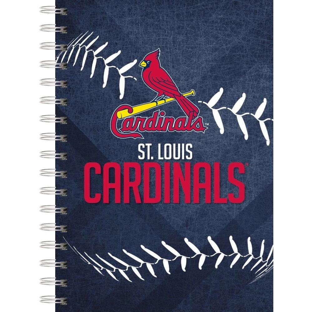 Calendars St Louis Cardinals Spiral Journal with Hard Cover Graphics & Portable Track Plans - 6 x 8.5"