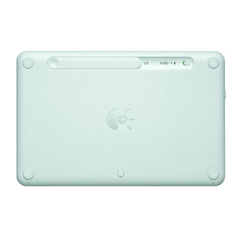 Logitech K480 Bluetooth Multi-Device Portable Keyboard with Phone Holder Slot for Windows Mac OS iOS Android Smart Phone/Tablet