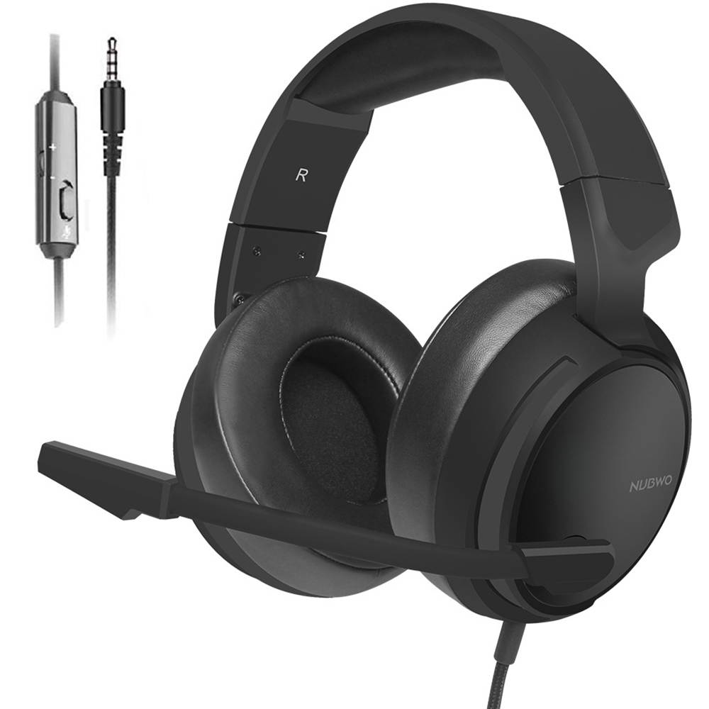 USB Gaming Headset with 7.1 Surround Sound Stereo, USB Headphones with Noise Canceling Mic & RGB Light, Compatible with PC, Laptop, Steam - Black