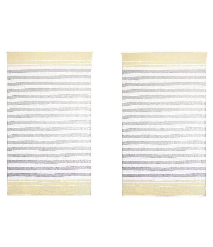 Vera Wang Stripe 2-Piece Beach Towel Set