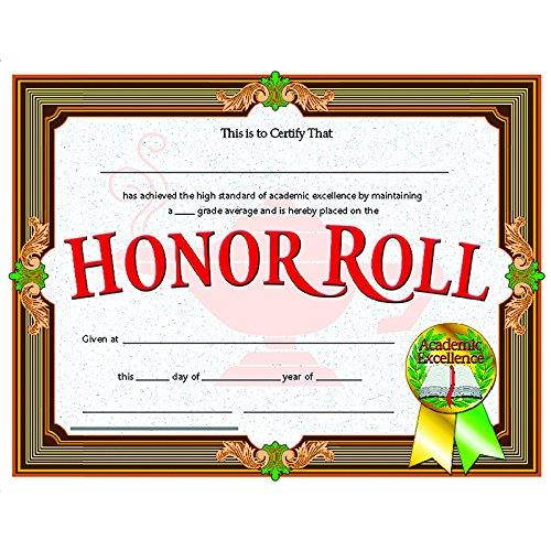Flipside Honor Roll Certificate