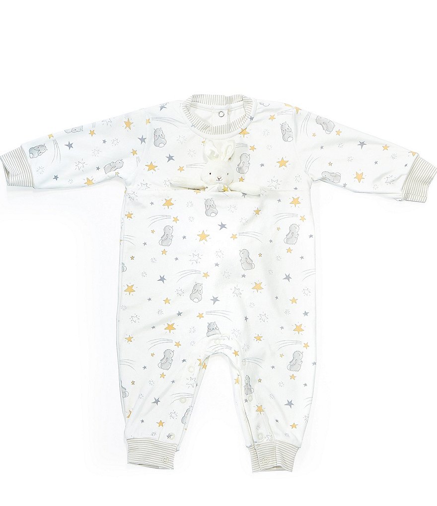 Bunnies By The Bay Baby 6-9 Months Bloom Playsuit & Bloom Bunny Buddy Blanket Set