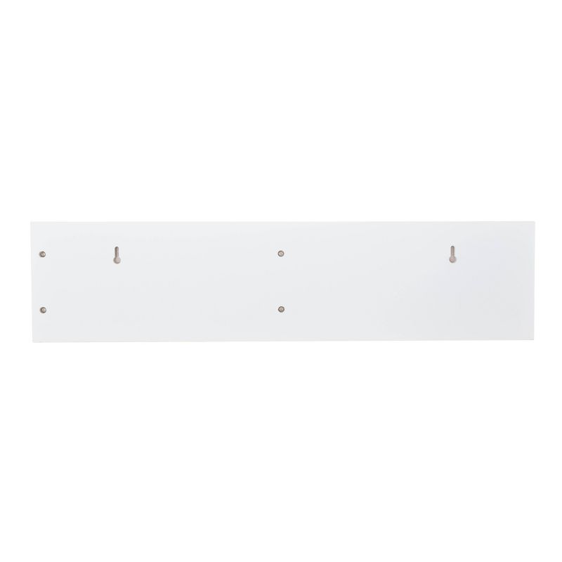 Sydney Wall Shelf with Hooks and Mail Sorter - White