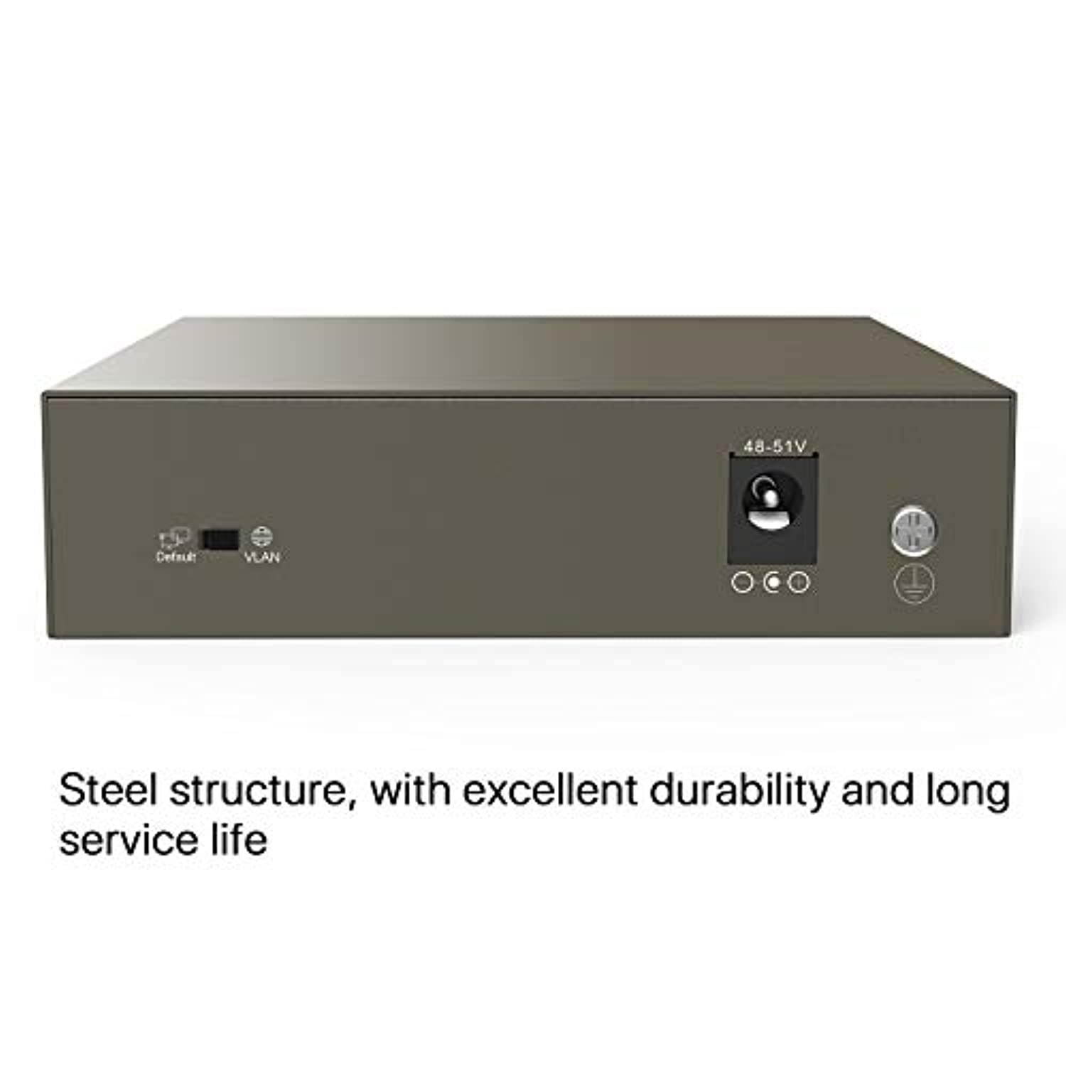 Tenda 5-Port Gigabit PoE Switch | 4 PoE + 1 Uplink Port | Unmanaged Ethernet Switch | Plug and Play | Metal | Fanless | Traffic Optimization (TEG1105P-4-63W)