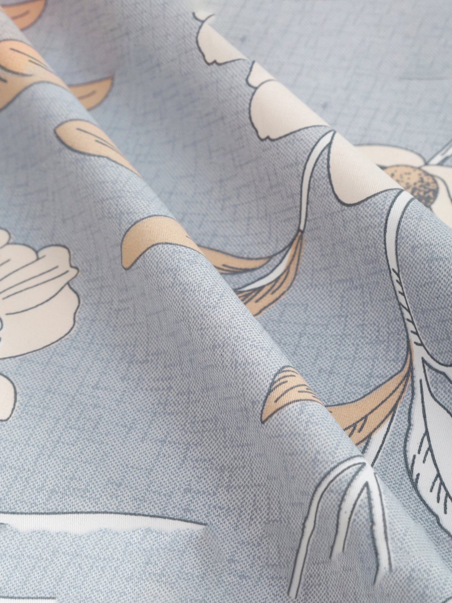 Living Roots Printed Grey 300 TC Cotton Single Diwan - Set of 8