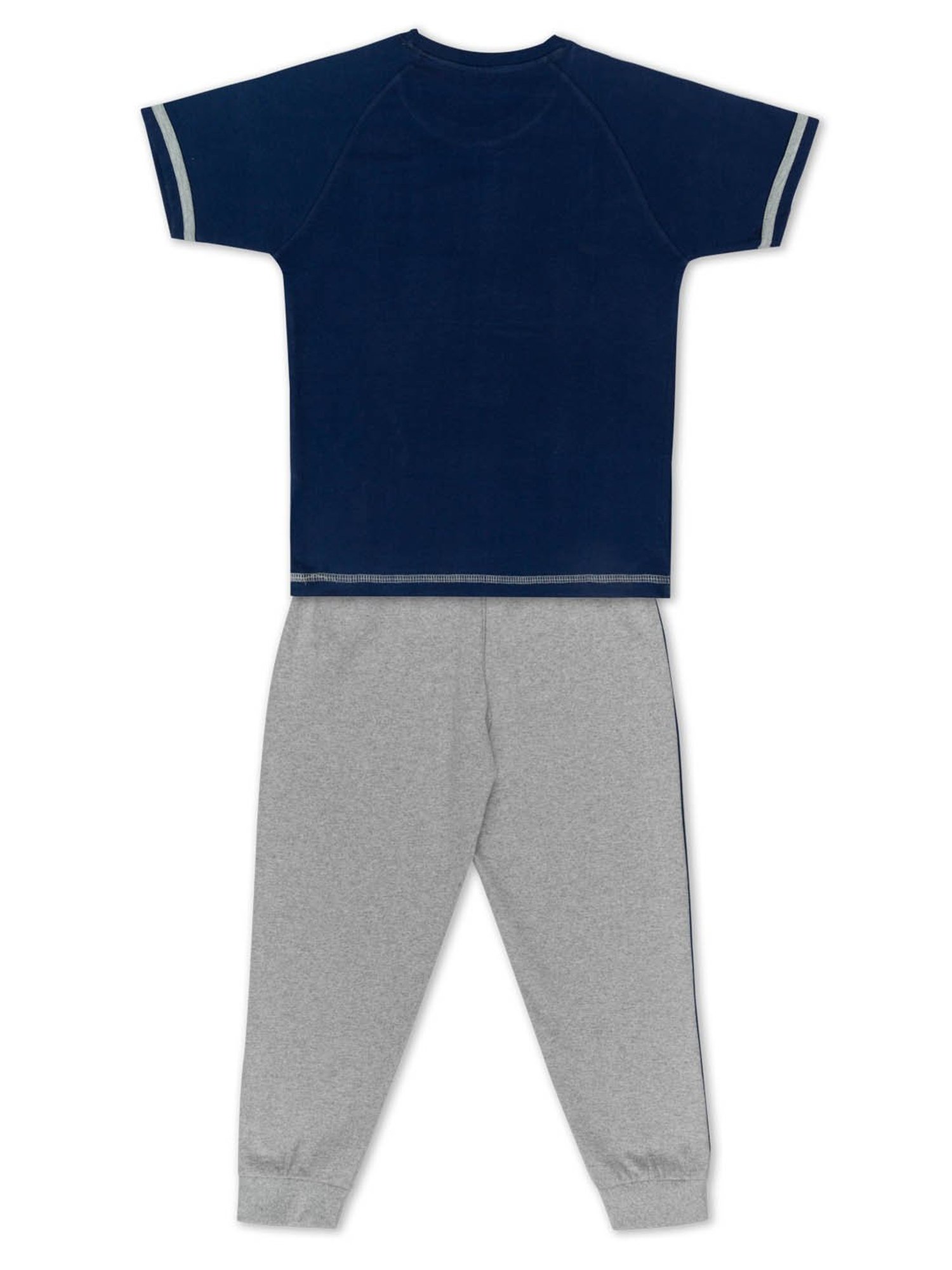 Todd N Teen Kids Navy & Grey Printed T-Shirt with Pants