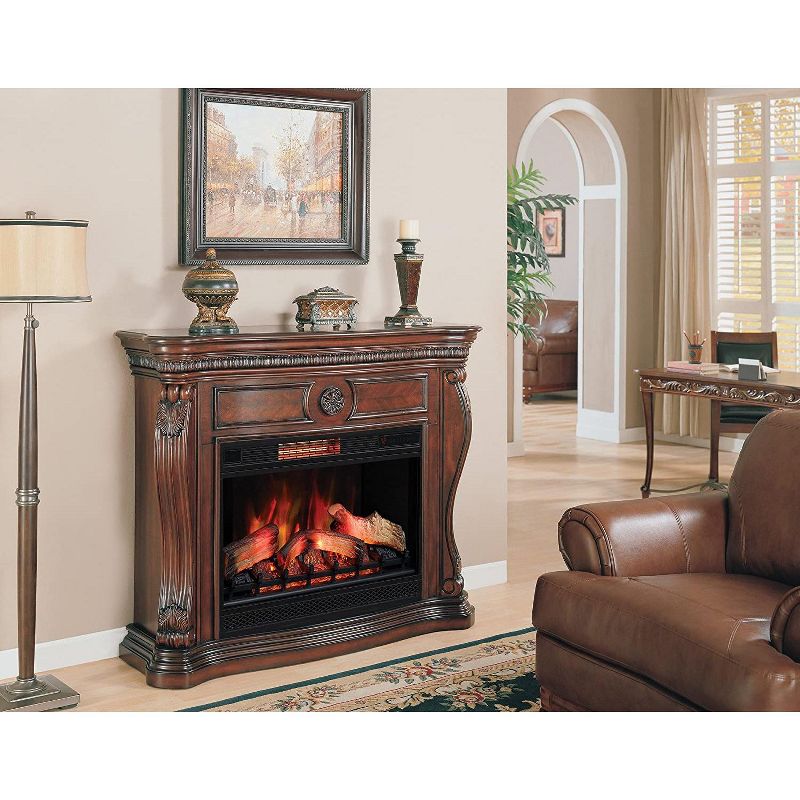 ClassicFlame Lexington Infrared Electric Fireplace Mantel in Empire Cherry - 33WM881-C232