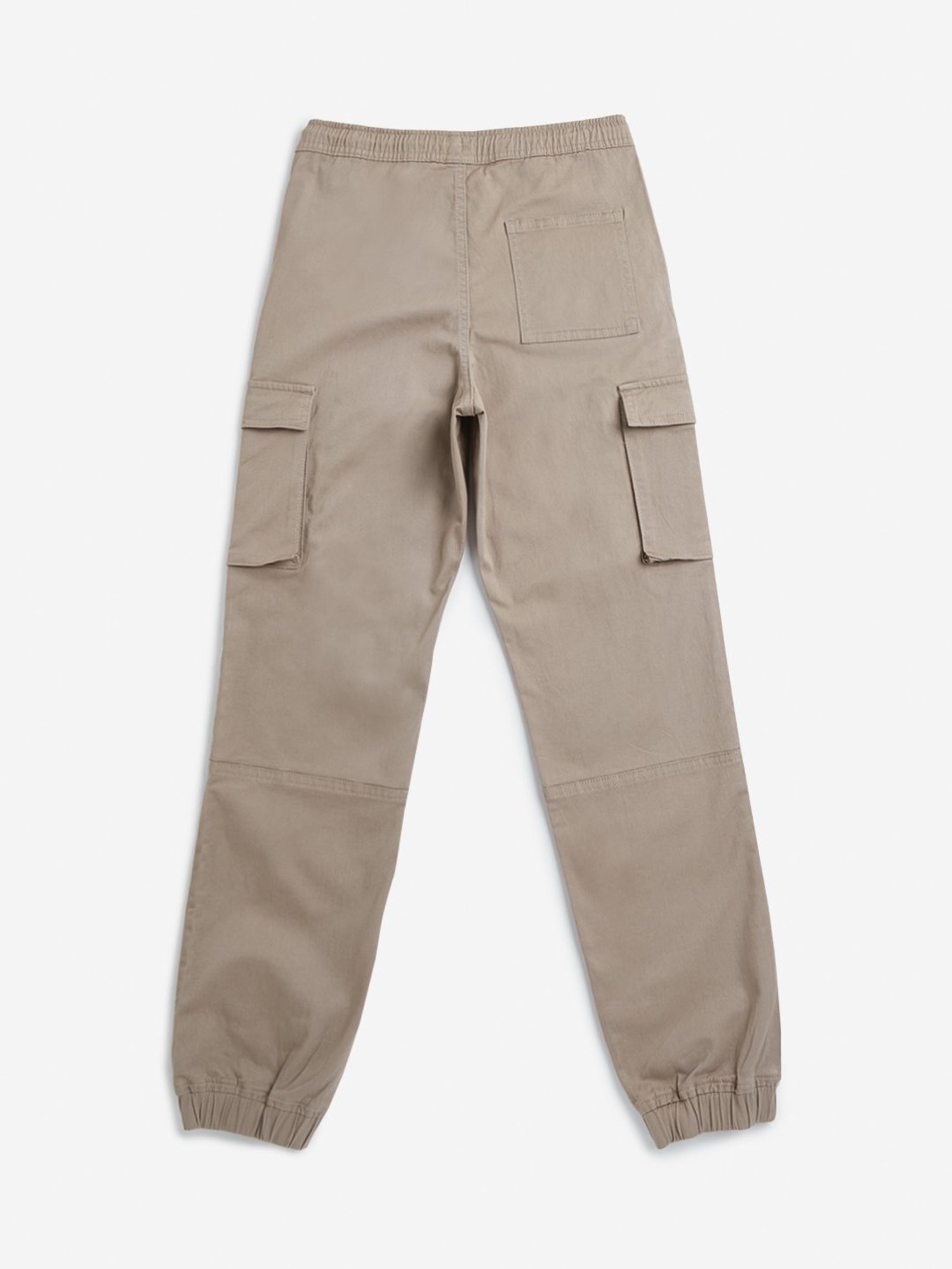 Y&F Kids by Westside Taupe Cargo-Style Mid-Rise Joggers