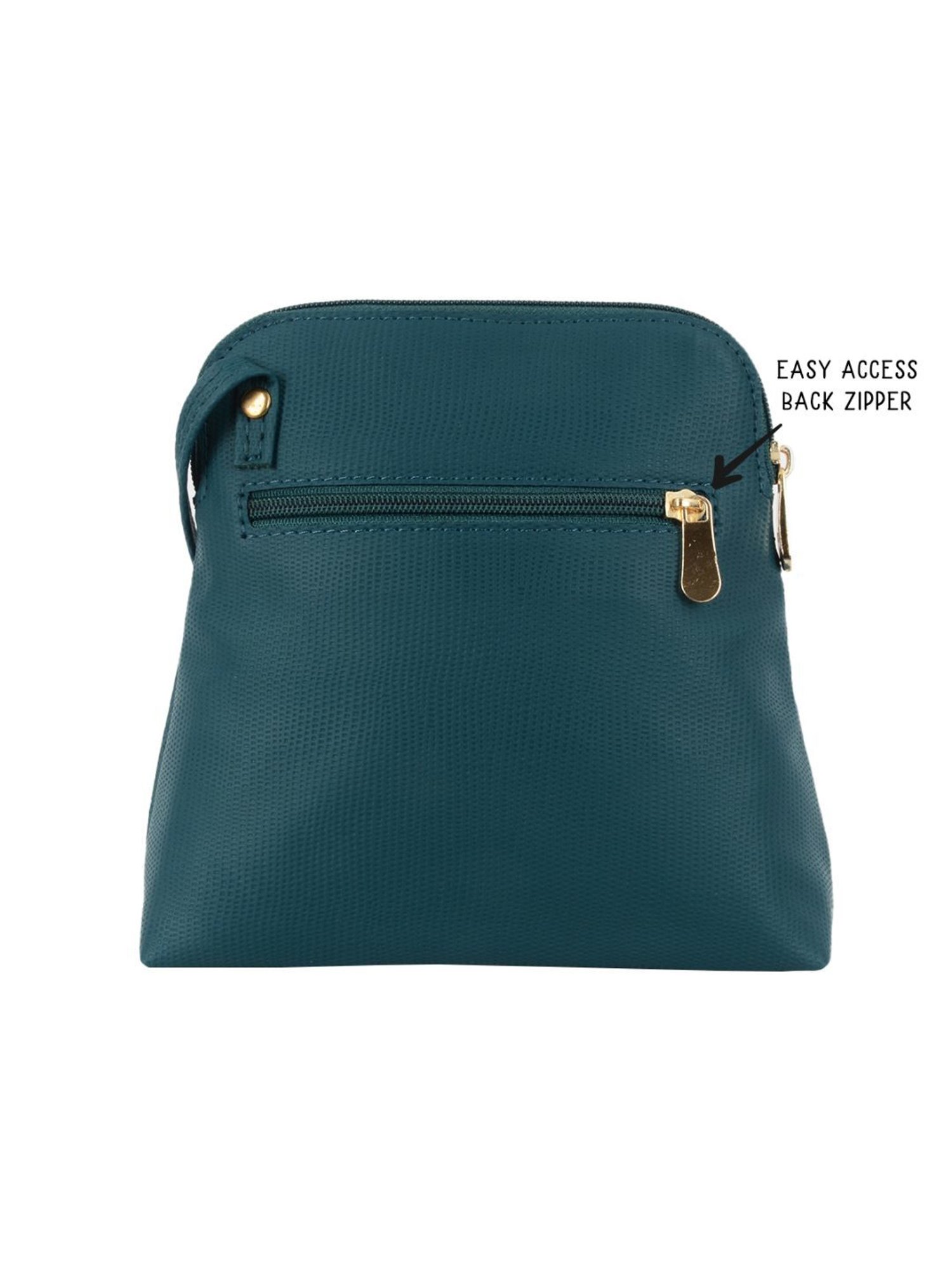 Baggit Teal Textured Large Cross Body Bag