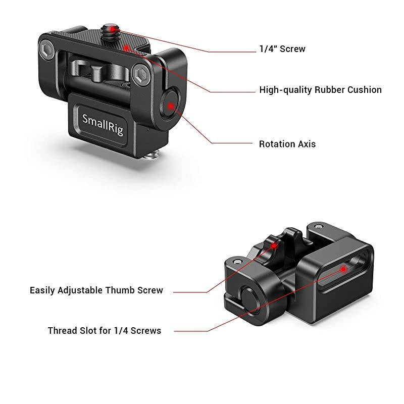 Monitor Holder Mount for Camera Field Monitors Friction Up to 180&deg; 1842