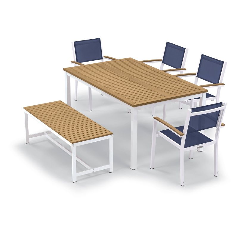 Sunnydaze Outdoor Meranti Wood with Teak Oil Finish Wooden Garden Planter Box Bench Seat - 68" - Brown