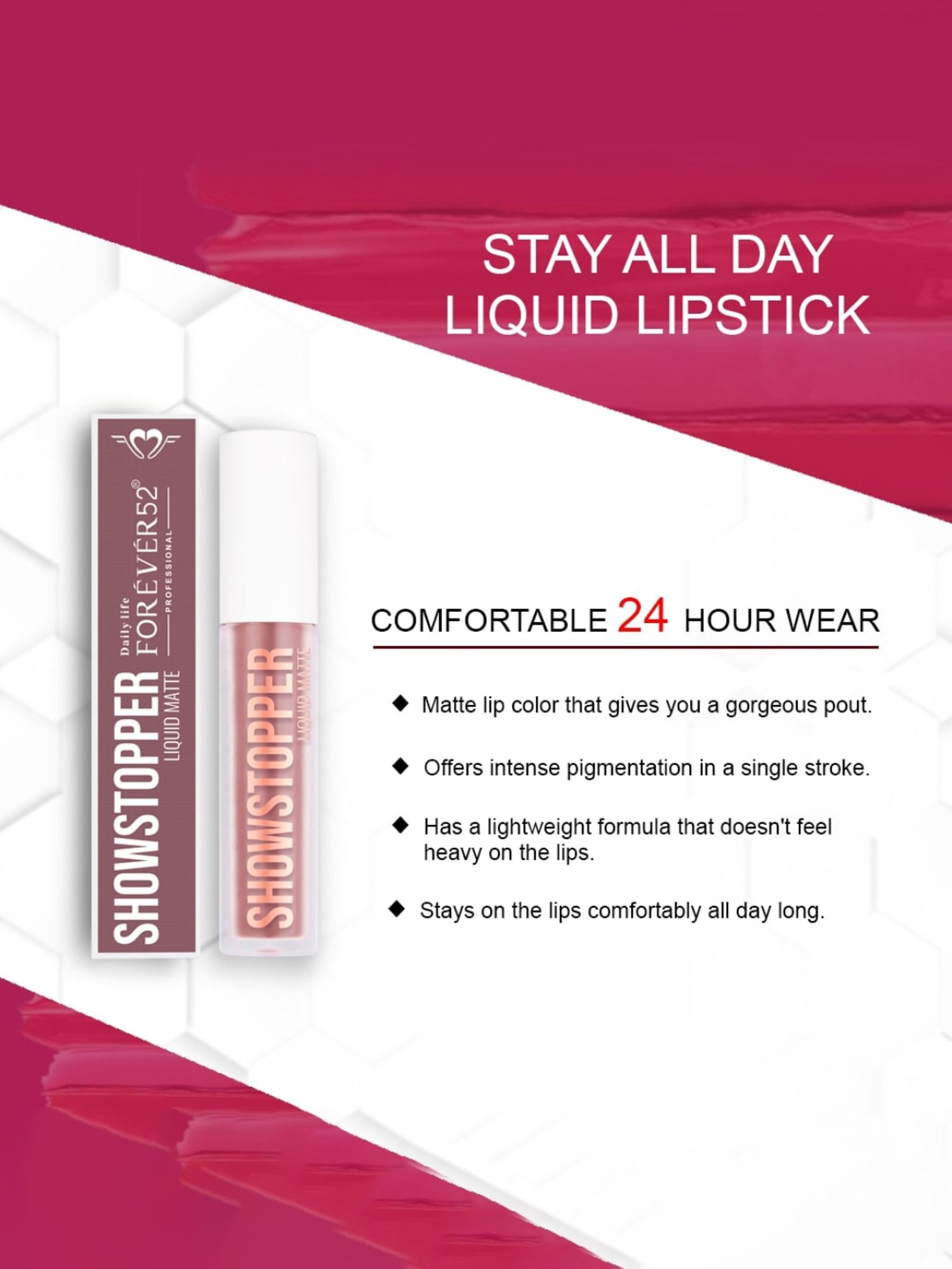 RENEE Stay With Me Matte Lip Color Thirst For Wine - 5 ml