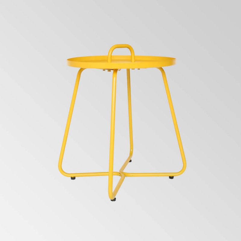 Wood Fiber Clay Patio Accent Table - Olivia & May