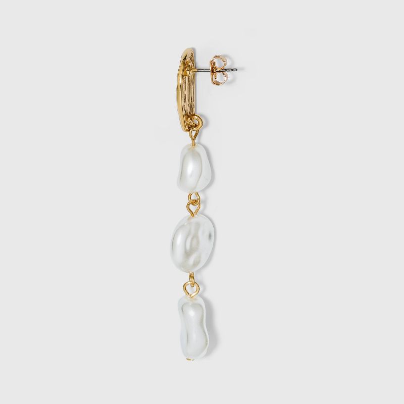 Open Drop Hoop Earrings - Universal Thread™ Gold