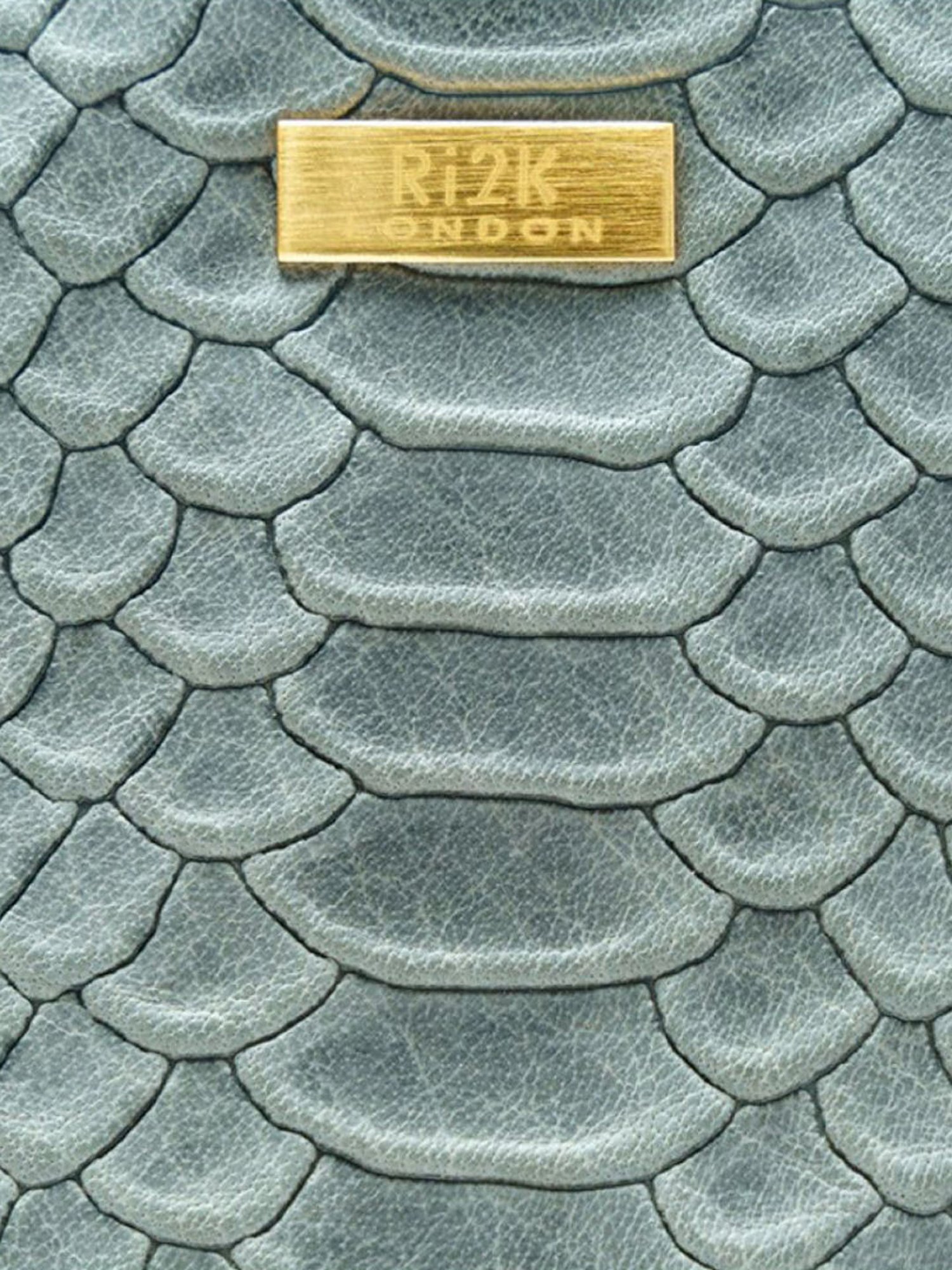 RI2K London Grey Leather Textured Zip around Wallet