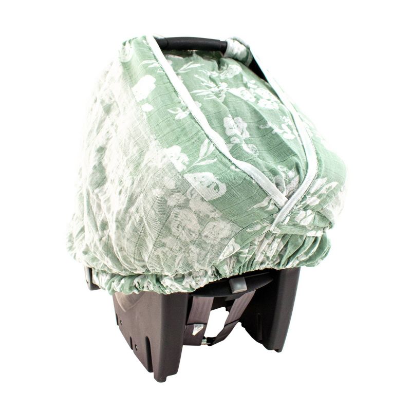 Bebe au Lait Muslin Car Seat Cover - Vintage Floral