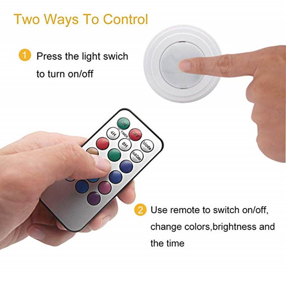 LED Touch Sensor Lights Set Wireless Bedside Night Lamp Closet Light for Cloakroom Bedroom Kitchen (1 with 6 Lights)