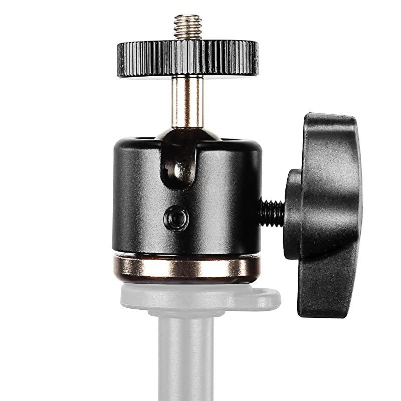 Aluminum Alloy 360 Degree Rotating Swivel Mini Ball Head with 14 38 Thread Base Mount for DSLR Camera Like CanonNikonSonyCamcorderiPhone 6s65S54S4Gopro HD Hero 1233+4
