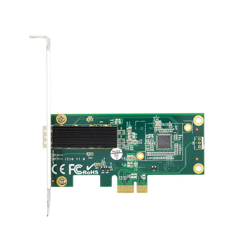 PCIe x1 intel I210 GbE Optical Fiber Network Card SFP Gigabit Ethernet Server NIC