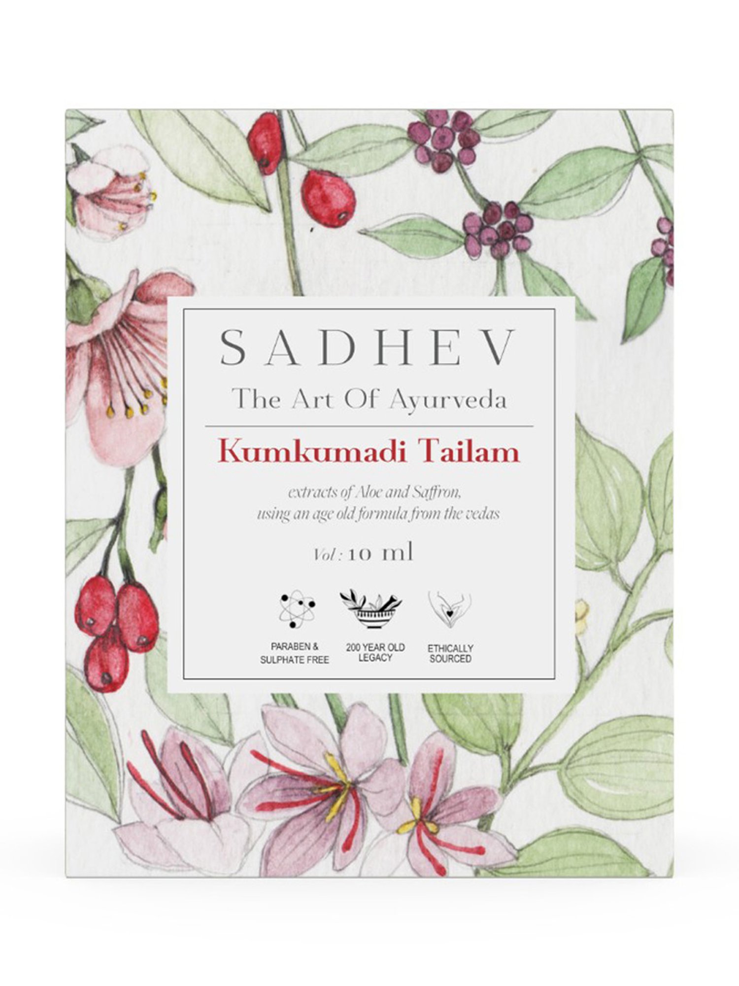 SADHEV The Art Of Ayurveda Aloe & Saffron Kumkumadi Tailam - 10 ml