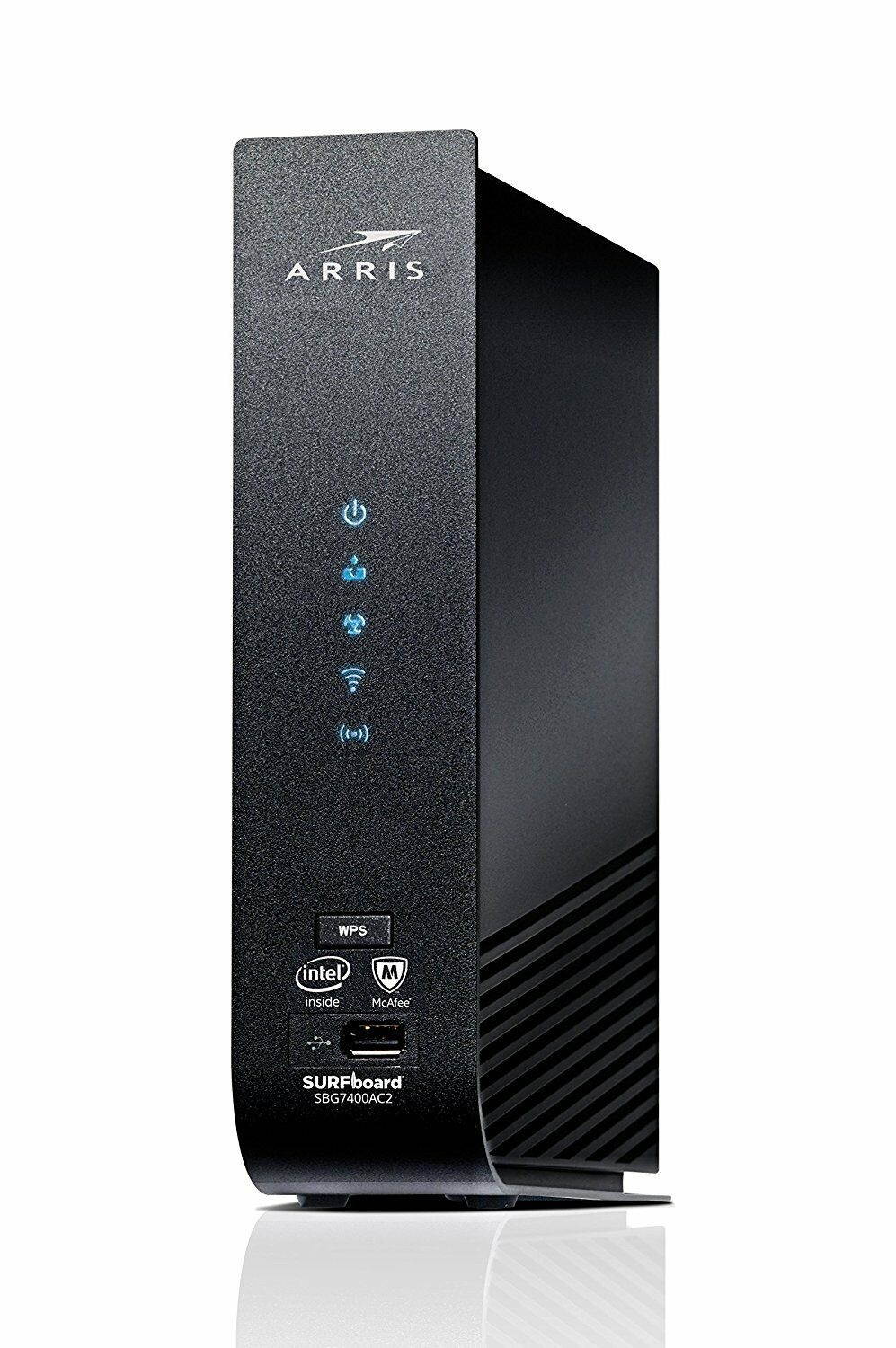 ARRIS SURFboard (24x8) DOCSIS 3.0 Cable Modem Plus AC2350 Dual Band Wi-Fi Router, approved for Cox, Spectrum, Xfinity & more (SBG7400AC2)