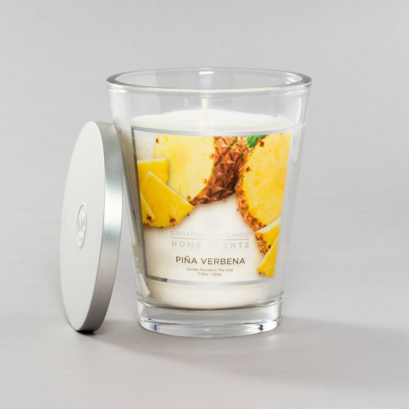 11.5oz Jar Pina Verbena Candle - Home Scents by Chesapeake Bay Candle