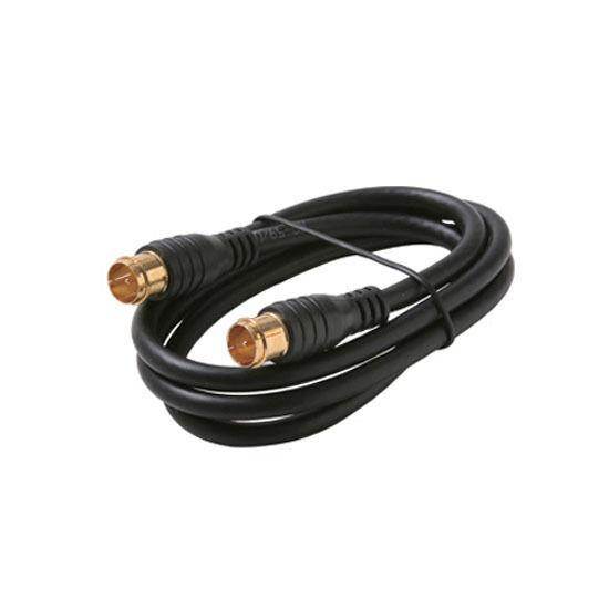 Eagle 3 FT Coaxial Cable Quick Connect with Gold Plate F Connector RG-59 Ends