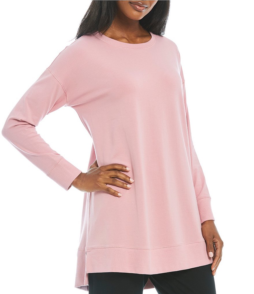 Calessa Floral Embroidered Round Neck Short Sleeve Tunic