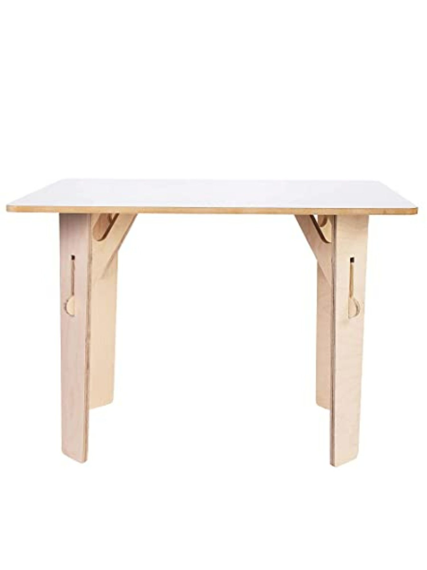 Kiddery White Montessori Inspired Rectangle Wooden Table for Kids (Age 3-8 years)