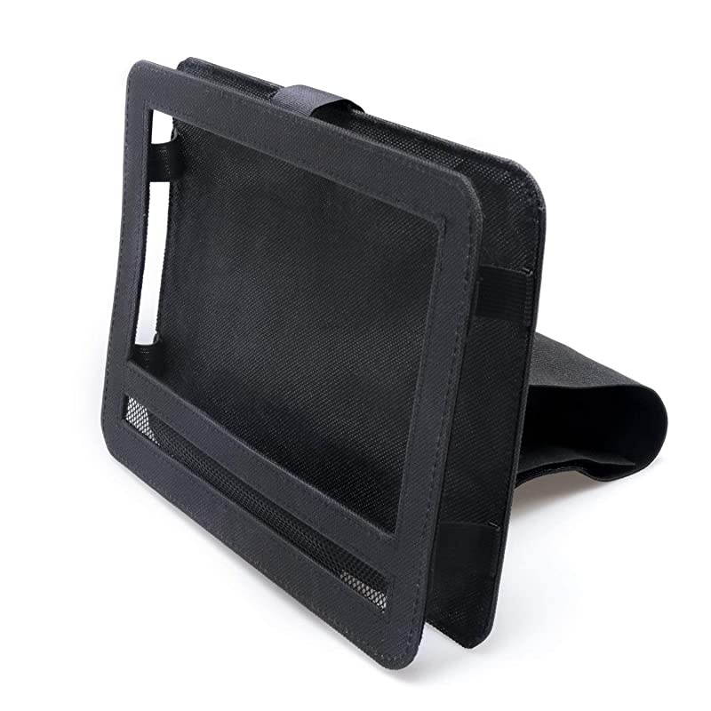 Car Headrest Mount Holder Strap Case for 9.5'' Portable DVD Players with 7-7.7'' Swivel & Flip Screen Oxford Fabric Black