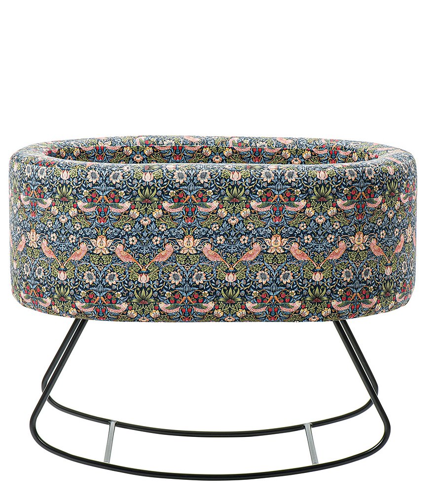 Aristot Strawberry Thief Upholstered Bassinet + Dondolo Rocking Base