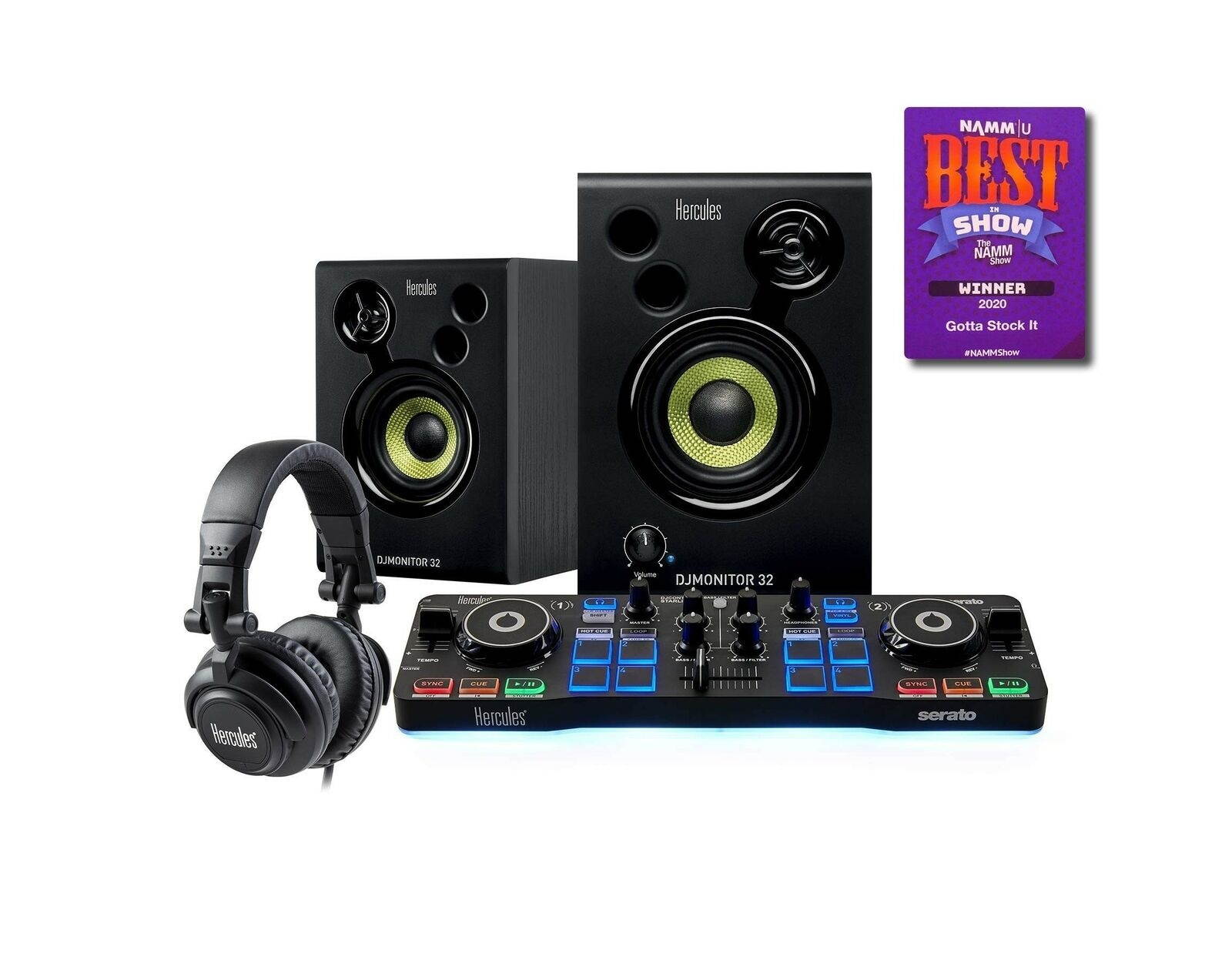 Hercules DJ Starter Kit | Starlight USB DJ Controller with Serato DJ Lite Sof...