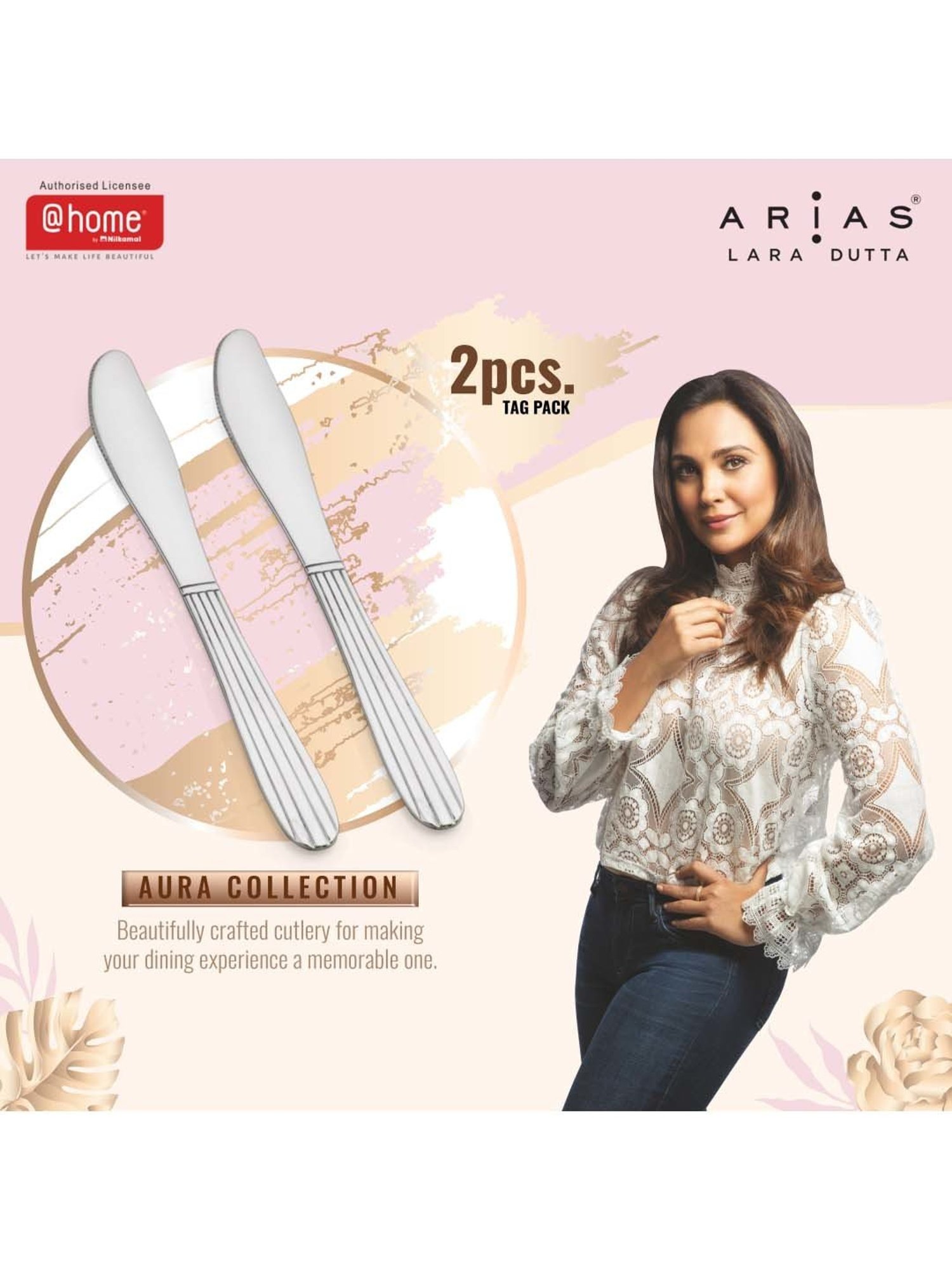 @home Sysco Silver Stainless Steel Knife - Set of 2