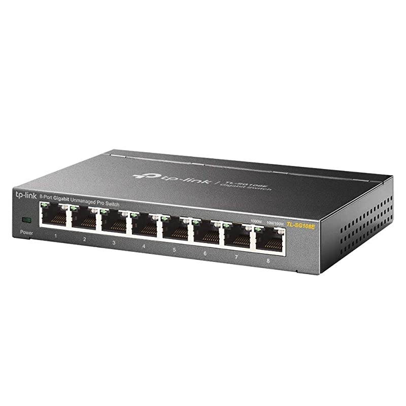 8 Port Gigabit Switch | Easy Smart Managed | Plug & Play | Limited Lifetime Protection | Desktop/Wall-Mount | Sturdy Metal w/ Shielded Ports | Support QoS, Vlan, IGMP and LAG (TL-SG108E)