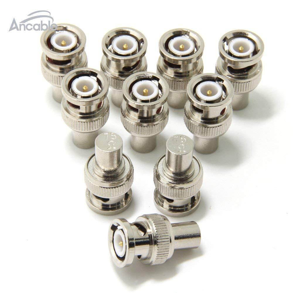 Ancable 10-Pack BNC 75 OHM Terminator RF/Coaxial Connector Adapter