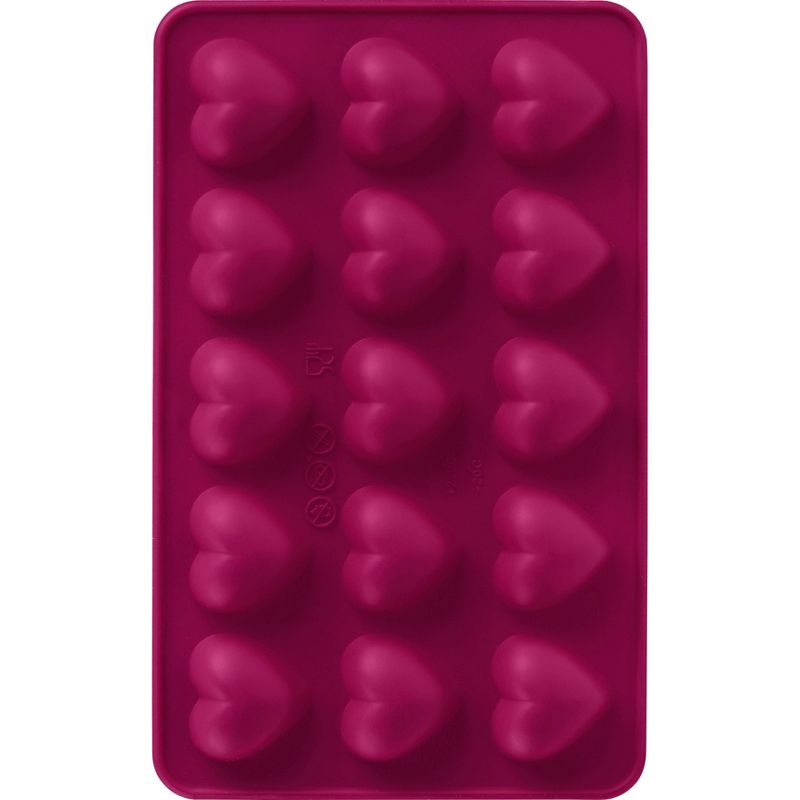 Trudeau 2pk Heart Chocolate Molds Red