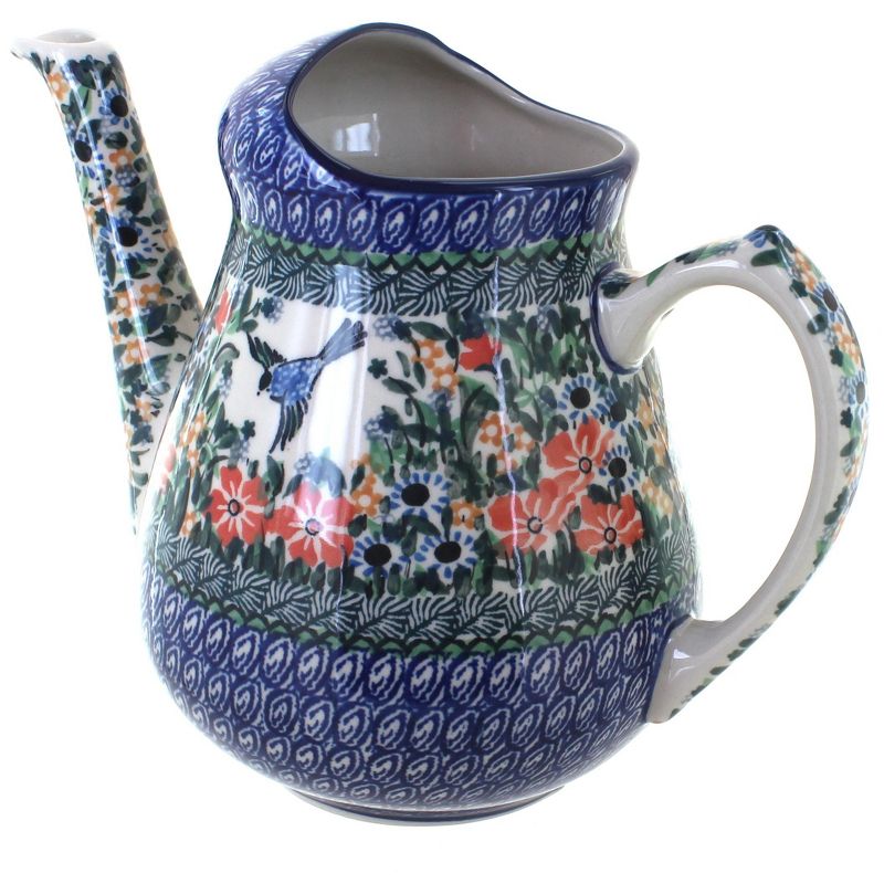 Blue Rose Polish Pottery Spring Tulip Watering Can