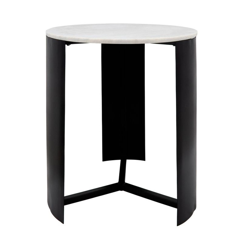 21" Round Marble Coffee Table Black - Sagebrook Home