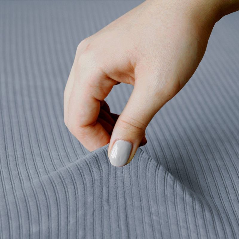 Collin Wingchair Stretch Slipcover Blue - Zenna Home