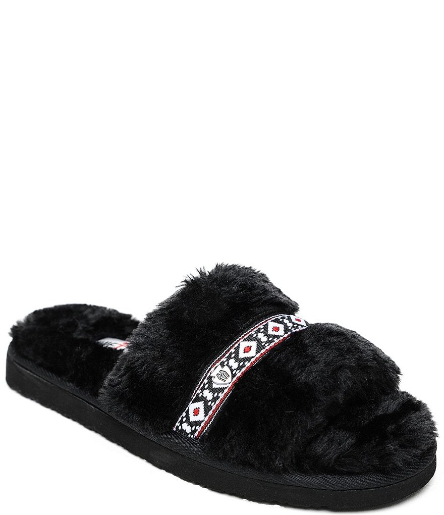 Minnetonka London Faux Fur Slides