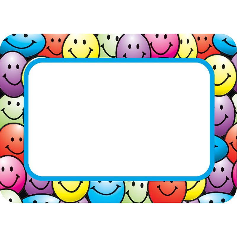 Teacher Created Resources TCR5172 Happy Faces Name Tags Labels