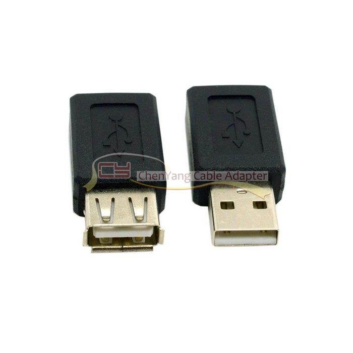 2pcs USB 2.0 A Type Male to Mini USB 5p Female & USB Female to 5p Female Adapter