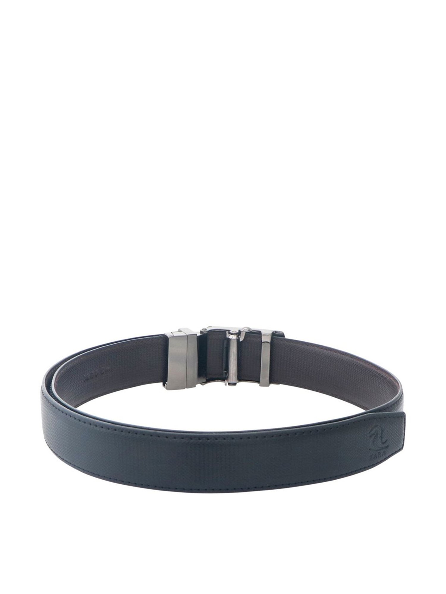 Kara Black & Dark Brown Solid Reversible Belt