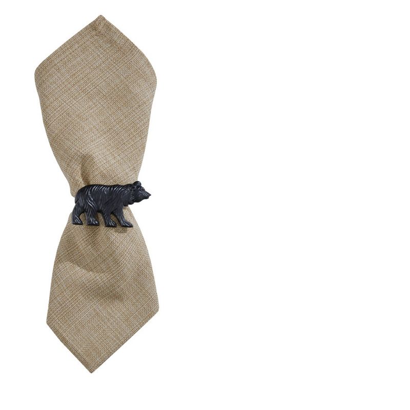 Park Designs Bear Napkin Ring Set - Black